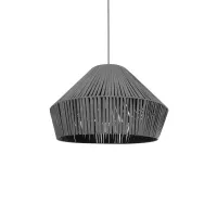 GLOBOSTAR® NUI  Boho Κρεμαστό Φωτιστικό Οροφής με Ντουί 1 x E27 AC 220-240V IP20 - Γκρι - M60 x Π60 x Υ41cm