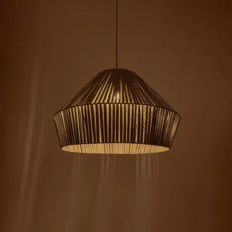 GLOBOSTAR® NUI  Boho Κρεμαστό Φωτιστικό Οροφής με Ντουί 1 x E27 AC 220-240V IP20 - Γκρι - M60 x Π60 x Υ41cm