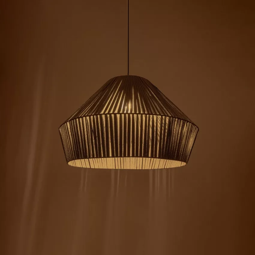 GLOBOSTAR® NUI  Boho Κρεμαστό Φωτιστικό Οροφής με Ντουί 1 x E27 AC 220-240V IP20 - Γκρι - M60 x Π60 x Υ41cm