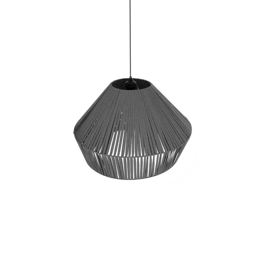 GLOBOSTAR® NUI  Boho Κρεμαστό Φωτιστικό Οροφής με Ντουί 1 x E27 AC 220-240V IP20 - Γκρι - M60 x Π60 x Υ41cm