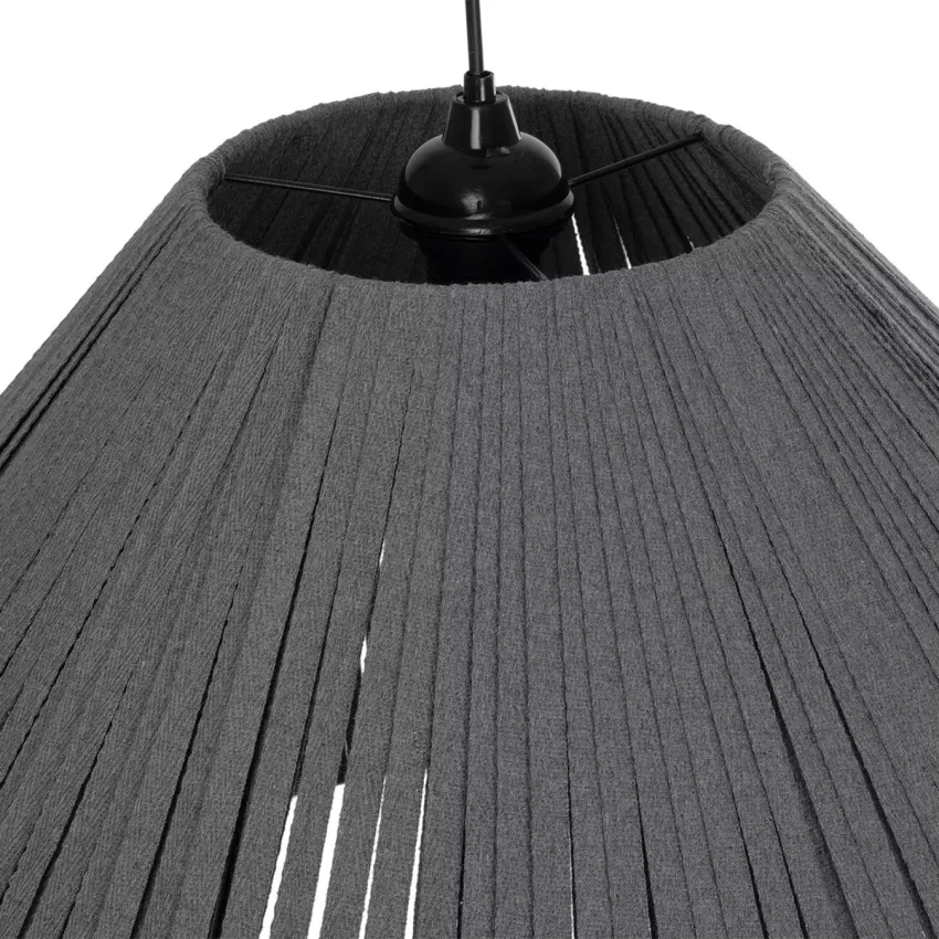 GLOBOSTAR® NUI  Boho Κρεμαστό Φωτιστικό Οροφής με Ντουί 1 x E27 AC 220-240V IP20 - Γκρι - M60 x Π60 x Υ41cm