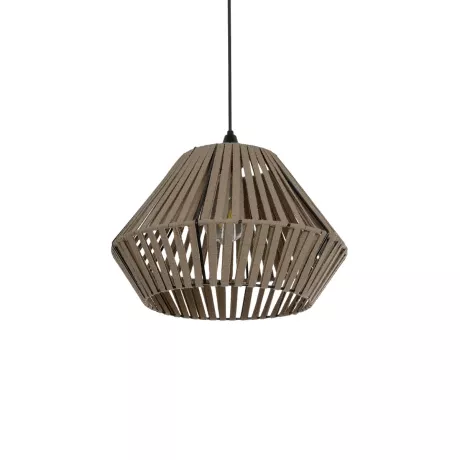 GLOBOSTAR® NUI  Boho Κρεμαστό Φωτιστικό Οροφής με Ντουί 1 x E27 AC 220-240V IP20 - Μπεζ - M36 x Π36 x Υ27cm