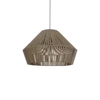 GLOBOSTAR® NUI  Boho Κρεμαστό Φωτιστικό Οροφής με Ντουί 1 x E27 AC 220-240V IP20 - Μπεζ - M60 x Π60 x Υ41cm
