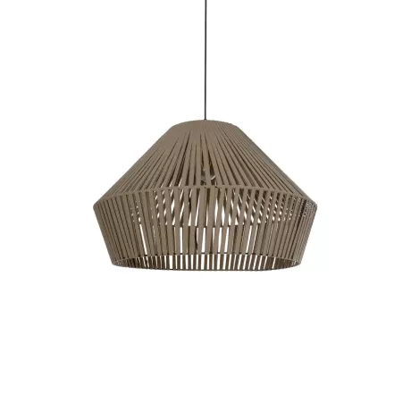 GLOBOSTAR® NUI  Boho Κρεμαστό Φωτιστικό Οροφής με Ντουί 1 x E27 AC 220-240V IP20 - Μπεζ - M60 x Π60 x Υ41cm