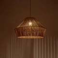GLOBOSTAR® NUI  Boho Κρεμαστό Φωτιστικό Οροφής με Ντουί 1 x E27 AC 220-240V IP20 - Μπεζ - M60 x Π60 x Υ41cm