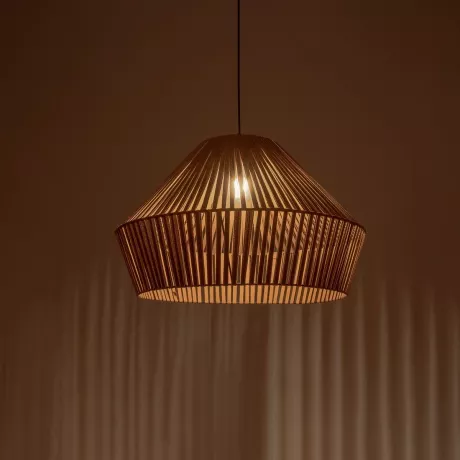 GLOBOSTAR® NUI  Boho Κρεμαστό Φωτιστικό Οροφής με Ντουί 1 x E27 AC 220-240V IP20 - Μπεζ - M60 x Π60 x Υ41cm