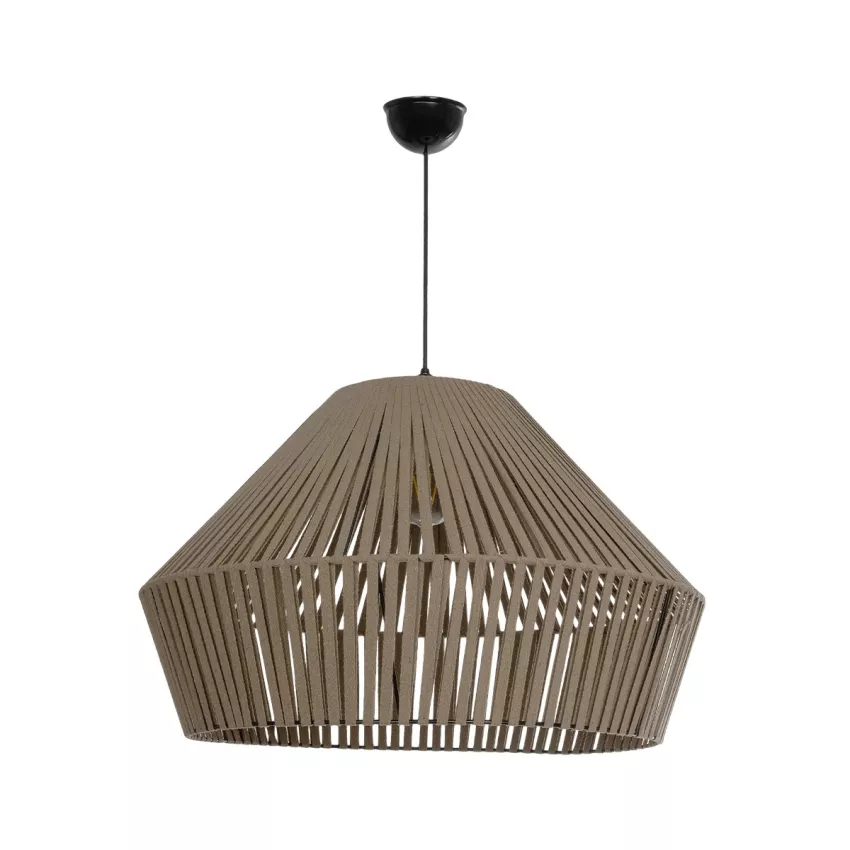GLOBOSTAR® NUI  Boho Κρεμαστό Φωτιστικό Οροφής με Ντουί 1 x E27 AC 220-240V IP20 - Μπεζ - M60 x Π60 x Υ41cm