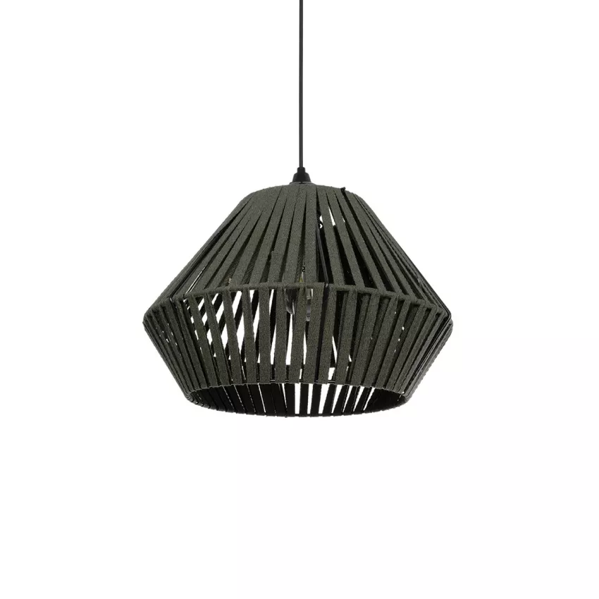 GLOBOSTAR® NUI  Boho Κρεμαστό Φωτιστικό Οροφής με Ντουί 1 x E27 AC 220-240V IP20 - Πρασίνο - M36 x Π36 x Υ27cm