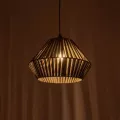 GLOBOSTAR® NUI  Boho Κρεμαστό Φωτιστικό Οροφής με Ντουί 1 x E27 AC 220-240V IP20 - Πρασίνο - M36 x Π36 x Υ27cm