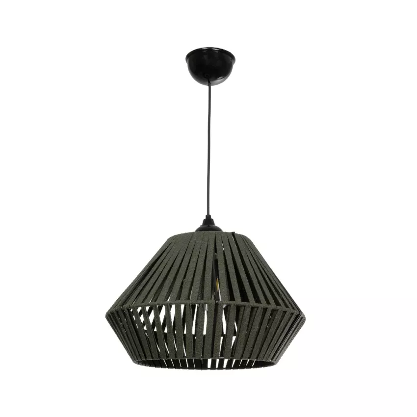 GLOBOSTAR® NUI  Boho Κρεμαστό Φωτιστικό Οροφής με Ντουί 1 x E27 AC 220-240V IP20 - Πρασίνο - M36 x Π36 x Υ27cm