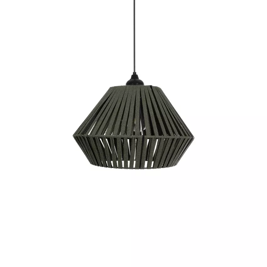 GLOBOSTAR® NUI  Boho Κρεμαστό Φωτιστικό Οροφής με Ντουί 1 x E27 AC 220-240V IP20 - Πρασίνο - M36 x Π36 x Υ27cm