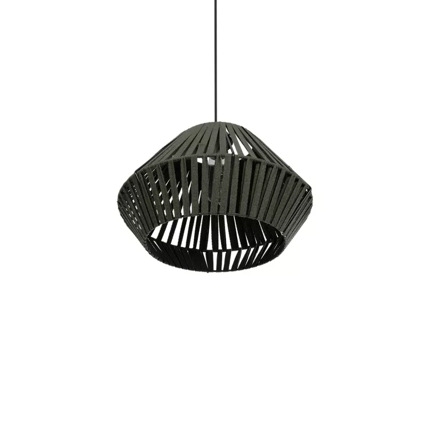 GLOBOSTAR® NUI  Boho Κρεμαστό Φωτιστικό Οροφής με Ντουί 1 x E27 AC 220-240V IP20 - Πρασίνο - M36 x Π36 x Υ27cm