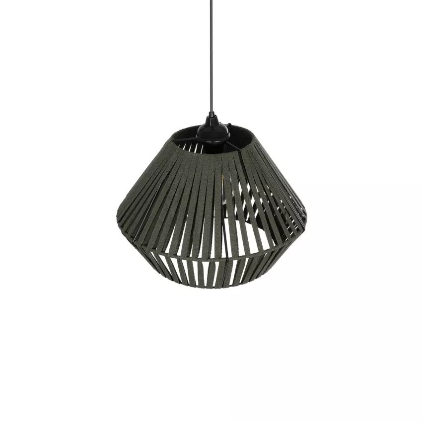 GLOBOSTAR® NUI  Boho Κρεμαστό Φωτιστικό Οροφής με Ντουί 1 x E27 AC 220-240V IP20 - Πρασίνο - M36 x Π36 x Υ27cm