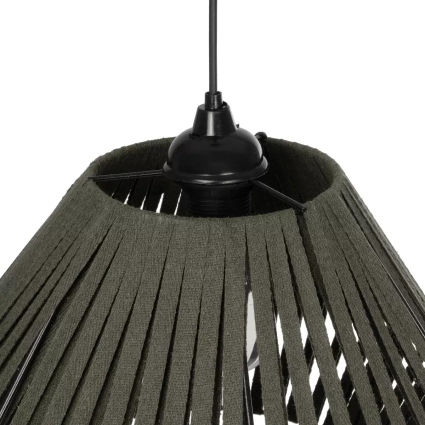 GLOBOSTAR® NUI  Boho Κρεμαστό Φωτιστικό Οροφής με Ντουί 1 x E27 AC 220-240V IP20 - Πρασίνο - M36 x Π36 x Υ27cm