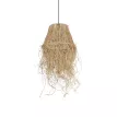 GLOBOSTAR® HERBE  Boho Κρεμαστό Φωτιστικό Οροφής με Ντουί 1 x E27 AC 220-240V IP20 - Μπεζ - M30 x Π30 x Υ40cm