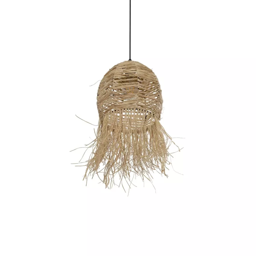GLOBOSTAR® ROKA  Boho Κρεμαστό Φωτιστικό Οροφής με Ντουί 1 x E27 AC 220-240V IP20 - Μπεζ - M25 x Π25 x Υ45cm