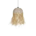 GLOBOSTAR® PLUVIA  Boho Κρεμαστό Φωτιστικό Οροφής με Ντουί 1 x E27 AC 220-240V IP20 - Μπεζ - M50 x Π50 x Υ80cm