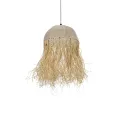GLOBOSTAR® PLUVIA  Boho Κρεμαστό Φωτιστικό Οροφής με Ντουί 1 x E27 AC 220-240V IP20 - Μπεζ - M40 x Π40 x Υ70cm