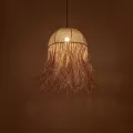 GLOBOSTAR® PLUVIA  Boho Κρεμαστό Φωτιστικό Οροφής με Ντουί 1 x E27 AC 220-240V IP20 - Μπεζ - M40 x Π40 x Υ70cm