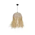 GLOBOSTAR® PLUVIA  Boho Κρεμαστό Φωτιστικό Οροφής με Ντουί 1 x E27 AC 220-240V IP20 - Μπεζ - M40 x Π40 x Υ70cm