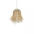 GLOBOSTAR® PLUVIA  Boho Κρεμαστό Φωτιστικό Οροφής με Ντουί 1 x E27 AC 220-240V IP20 - Μπεζ - M40 x Π40 x Υ70cm