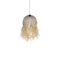 GLOBOSTAR® PLUVIA  Boho Κρεμαστό Φωτιστικό Οροφής με Ντουί 1 x E27 AC 220-240V IP20 - Μπεζ - M40 x Π40 x Υ70cm