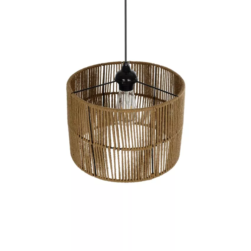 GLOBOSTAR® SAFA  Boho Κρεμαστό Φωτιστικό Οροφής με Ντουί 1 x E27 AC 220-240V IP20 - Μπεζ - M30 x Π30 x Υ26cm