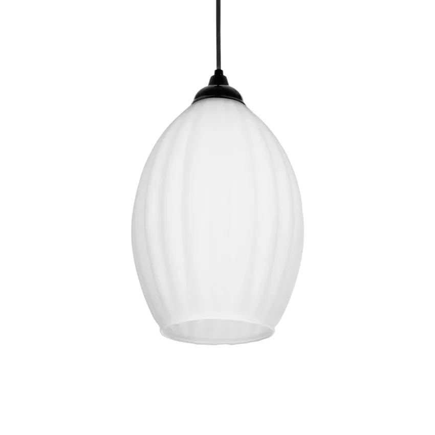 GLOBOSTAR® GURIA  Μοντέρνο Κρεμαστό Φωτιστικό Οροφής με Ντουί 1 x E27 AC 220-240V IP20 - Λευκό - Μ19 x Π19 x Υ26cm