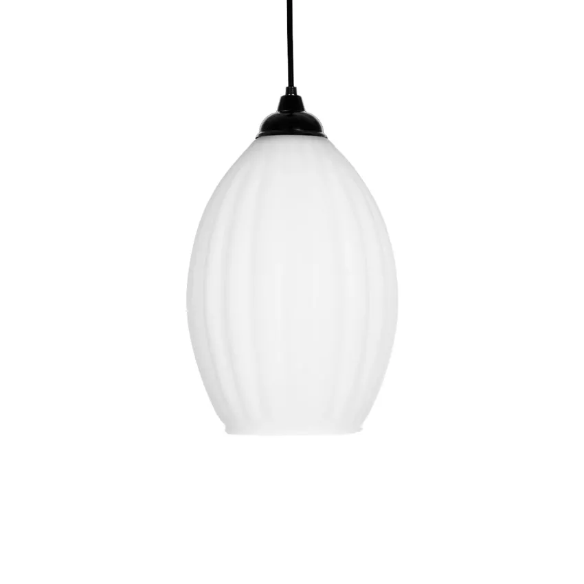 GLOBOSTAR® GURIA  Μοντέρνο Κρεμαστό Φωτιστικό Οροφής με Ντουί 1 x E27 AC 220-240V IP20 - Λευκό - Μ19 x Π19 x Υ26cm