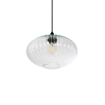 GLOBOSTAR® PERA  Μοντέρνο Κρεμαστό Φωτιστικό Οροφής με Ντουί 1 x E27 AC 220-240V IP20 - Διάφανο - Μ30 x Π30 x Υ22cm