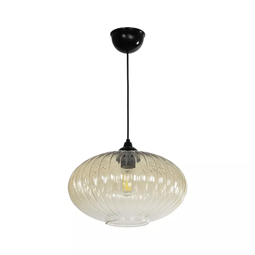 GLOBOSTAR® PERA  Μοντέρνο Κρεμαστό Φωτιστικό Οροφής με Ντουί 1 x E27 AC 220-240V IP20 - Mελί - Μ30 x Π30 x Υ22cm