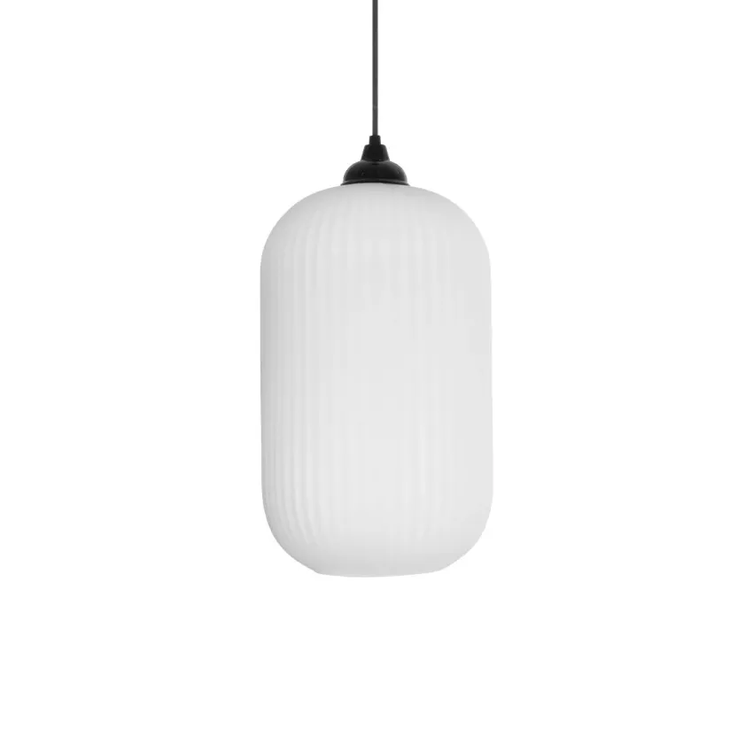 GLOBOSTAR® MELONI  Μοντέρνο Κρεμαστό Φωτιστικό Οροφής με Ντουί 1 x E27 AC 220-240V IP20 - Λευκό - Μ20 x Π20 x Υ38cm