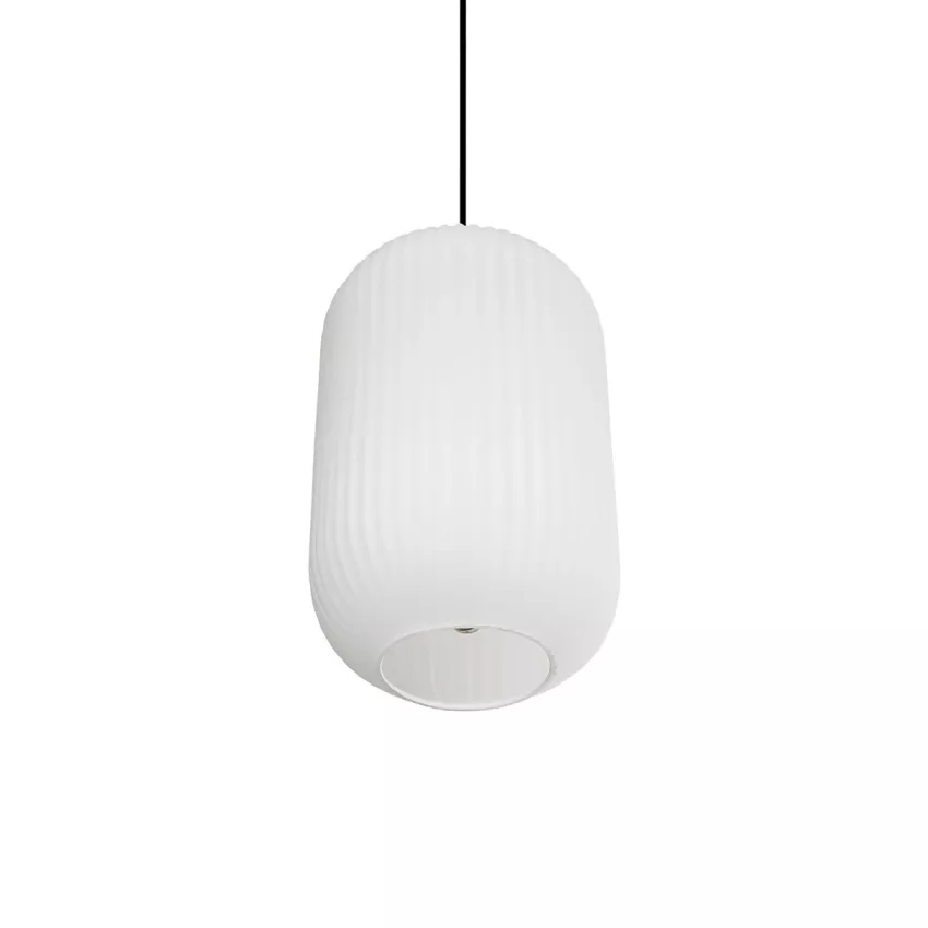 GLOBOSTAR® MELONI  Μοντέρνο Κρεμαστό Φωτιστικό Οροφής με Ντουί 1 x E27 AC 220-240V IP20 - Λευκό - Μ20 x Π20 x Υ38cm