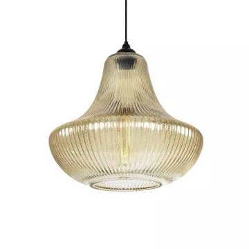 GLOBOSTAR® VERRE  Μοντέρνο Κρεμαστό Φωτιστικό Οροφής με Ντουί 1 x E27 AC 220-240V IP20 - Mελί - Μ38 x Π38 x Υ34cm