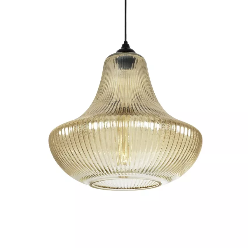 GLOBOSTAR® VERRE  Μοντέρνο Κρεμαστό Φωτιστικό Οροφής με Ντουί 1 x E27 AC 220-240V IP20 - Mελί - Μ38 x Π38 x Υ34cm