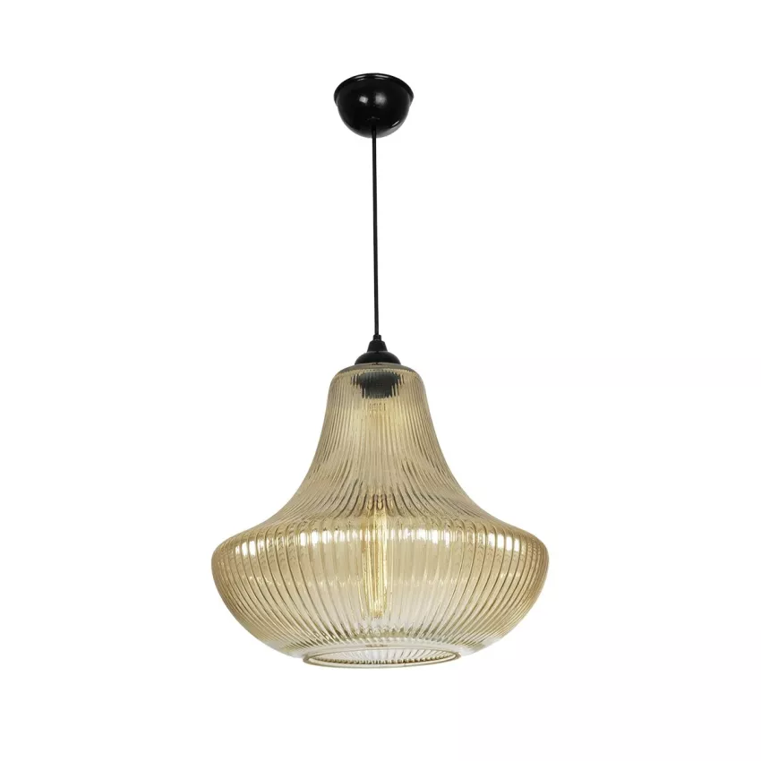 GLOBOSTAR® VERRE  Μοντέρνο Κρεμαστό Φωτιστικό Οροφής με Ντουί 1 x E27 AC 220-240V IP20 - Mελί - Μ38 x Π38 x Υ34cm