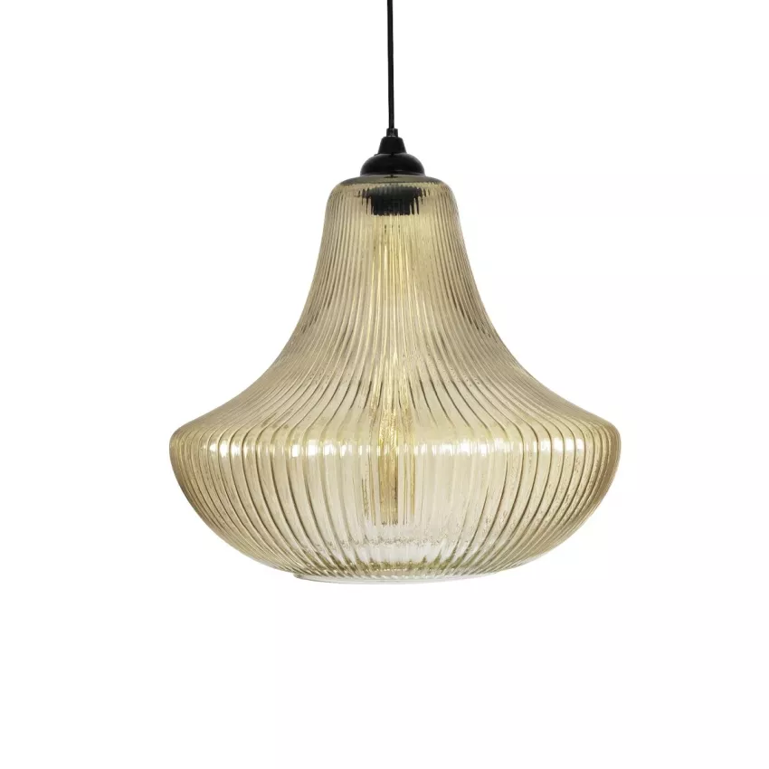 GLOBOSTAR® VERRE  Μοντέρνο Κρεμαστό Φωτιστικό Οροφής με Ντουί 1 x E27 AC 220-240V IP20 - Mελί - Μ38 x Π38 x Υ34cm