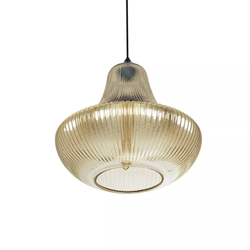 GLOBOSTAR® VERRE  Μοντέρνο Κρεμαστό Φωτιστικό Οροφής με Ντουί 1 x E27 AC 220-240V IP20 - Mελί - Μ38 x Π38 x Υ34cm