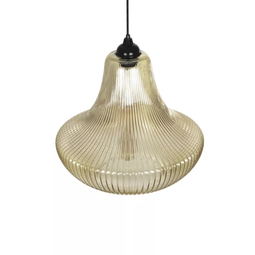 GLOBOSTAR® VERRE  Μοντέρνο Κρεμαστό Φωτιστικό Οροφής με Ντουί 1 x E27 AC 220-240V IP20 - Mελί - Μ38 x Π38 x Υ34cm