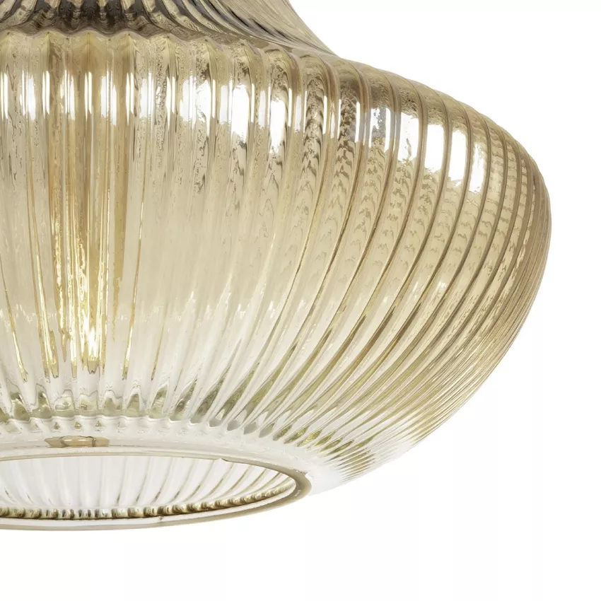 GLOBOSTAR® VERRE  Μοντέρνο Κρεμαστό Φωτιστικό Οροφής με Ντουί 1 x E27 AC 220-240V IP20 - Mελί - Μ38 x Π38 x Υ34cm