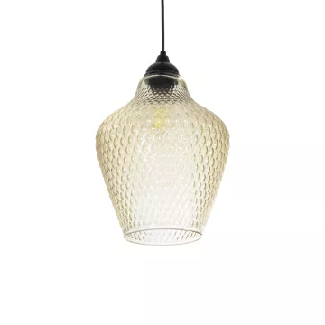 GLOBOSTAR® SKLO  Μοντέρνο Κρεμαστό Φωτιστικό Οροφής με Ντουί 1 x E27 AC 220-240V IP20 - Mελί - Μ22 x Π22 x Υ31cm