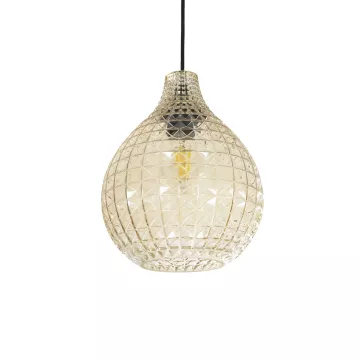 GLOBOSTAR® BASTIK  Μοντέρνο Κρεμαστό Φωτιστικό Οροφής με Ντουί 1 x E27 AC 220-240V IP20 - Mελί - Μ22 x Π22 x Υ26cm