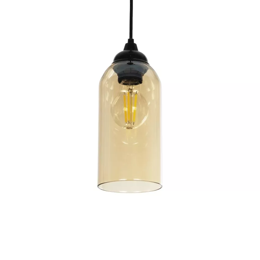 GLOBOSTAR® TUBE  Μοντέρνο Κρεμαστό Φωτιστικό Οροφής με Ντουί 1 x E27 AC 220-240V IP20 - Mελί - Μ10 x Π10 x Υ24cm