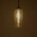 GLOBOSTAR® TUBE  Μοντέρνο Κρεμαστό Φωτιστικό Οροφής με Ντουί 1 x E27 AC 220-240V IP20 - Mελί - Μ10 x Π10 x Υ24cm