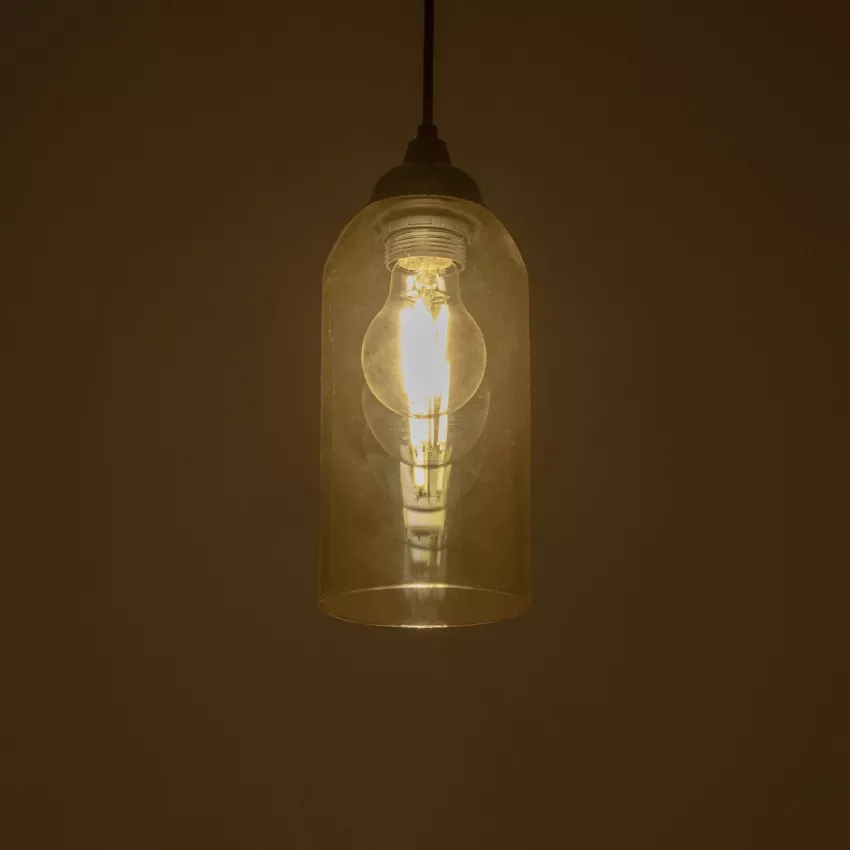GLOBOSTAR® TUBE  Μοντέρνο Κρεμαστό Φωτιστικό Οροφής με Ντουί 1 x E27 AC 220-240V IP20 - Mελί - Μ10 x Π10 x Υ24cm