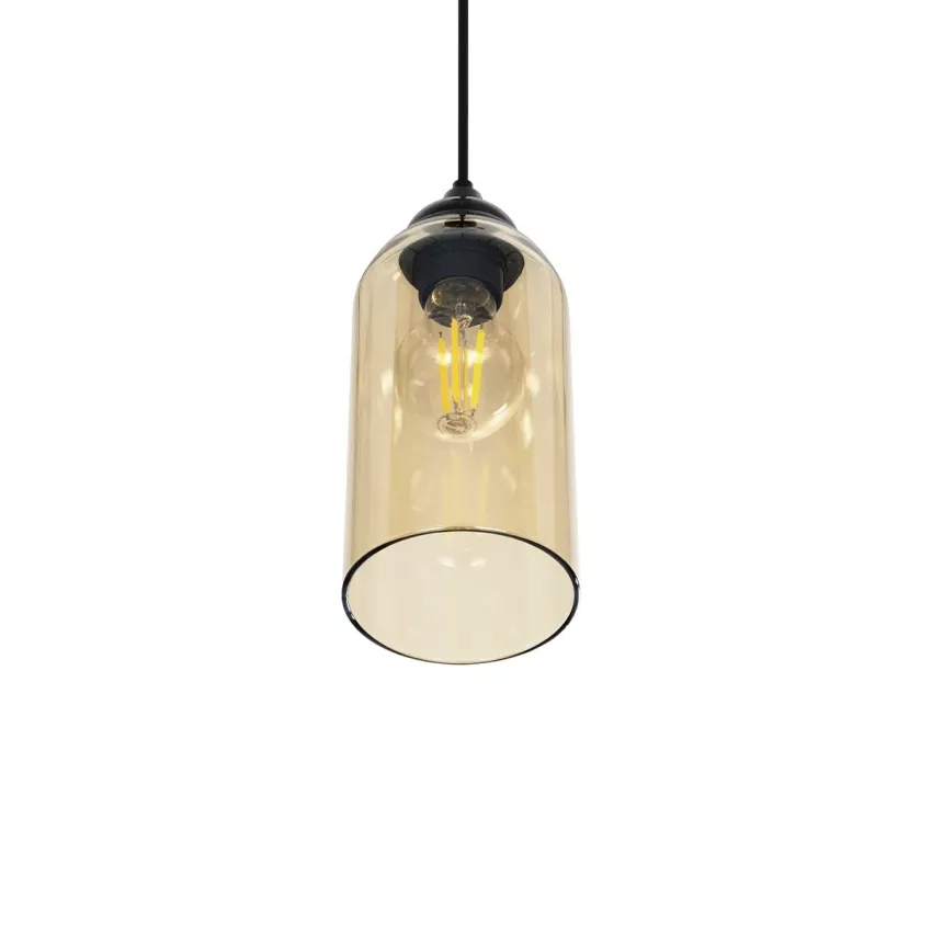 GLOBOSTAR® TUBE  Μοντέρνο Κρεμαστό Φωτιστικό Οροφής με Ντουί 1 x E27 AC 220-240V IP20 - Mελί - Μ10 x Π10 x Υ24cm