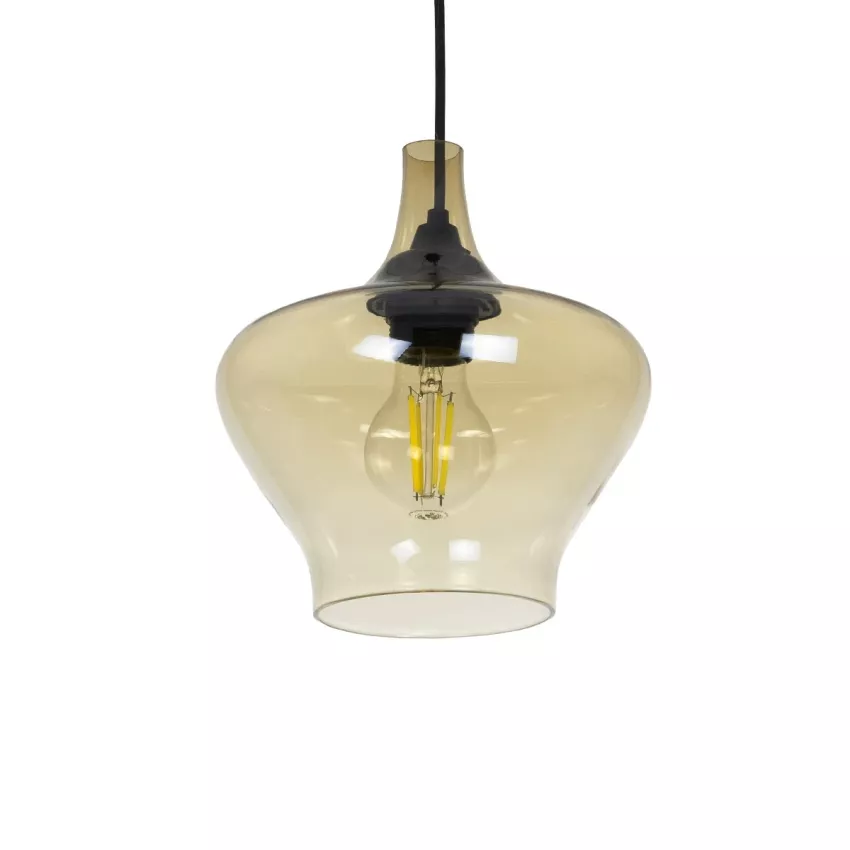 GLOBOSTAR® OVOCE  Μοντέρνο Κρεμαστό Φωτιστικό Οροφής με Ντουί 1 x E27 AC 220-240V IP20 - Mελί - Μ20 x Π20 x Υ22cm