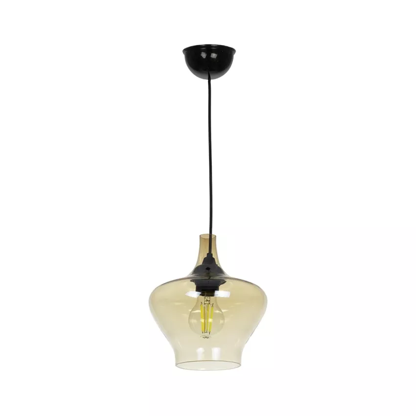 GLOBOSTAR® OVOCE  Μοντέρνο Κρεμαστό Φωτιστικό Οροφής με Ντουί 1 x E27 AC 220-240V IP20 - Mελί - Μ20 x Π20 x Υ22cm