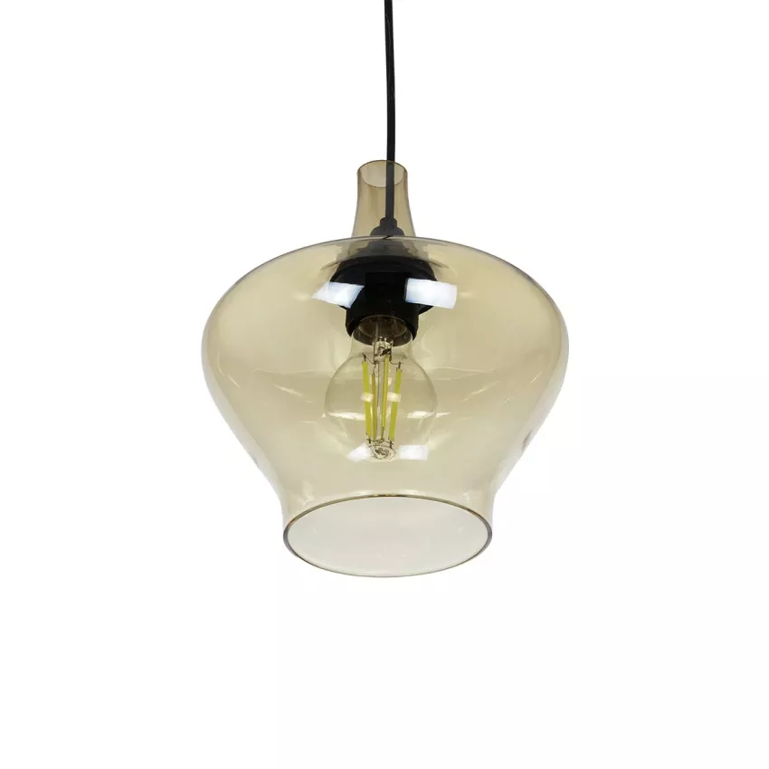 GLOBOSTAR® OVOCE  Μοντέρνο Κρεμαστό Φωτιστικό Οροφής με Ντουί 1 x E27 AC 220-240V IP20 - Mελί - Μ20 x Π20 x Υ22cm