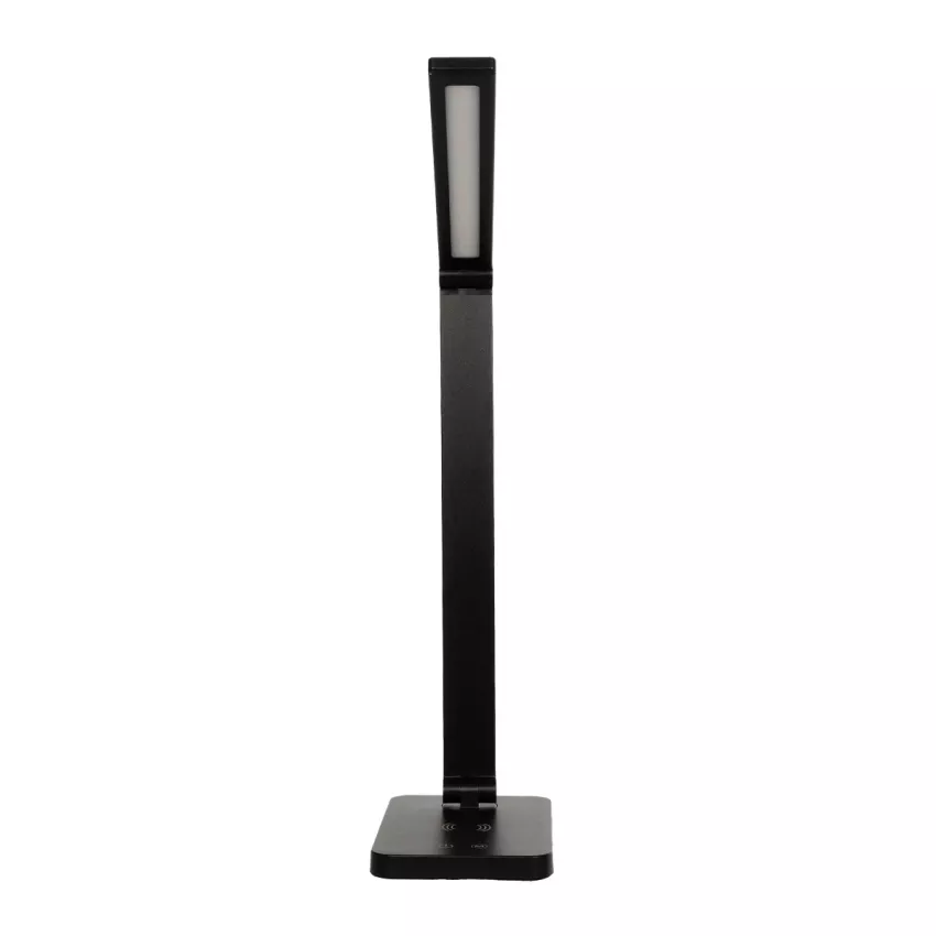 GLOBOSTAR® TEBLA  Μοντέρνο Επιτραπέζιο Φωτιστικό Γραφείου με Ασύρματη Φόρτιση 5W 1A LED 5W 500lm 120° AC 220-240V IP20 Ρυθμιζόμενο Λευκό CCT με Αφή 2700K/4500K/6000K Dimmable - Bridgelux SMD Chip - Μαύρο - Μ11 x Π31 x Υ52cm